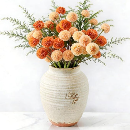 Ceramic Decorative Flower Vase 7.4 Inch Pottery Rustic Farmhouse Boho Terracotta Vase for Home Decor, Table, Living Room, Bathroom, Shelf, Mantel Decoration