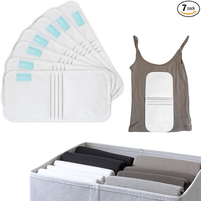 7 Pcs PLIIO Small Filers, Durable Shirt Folder, Space-Saving Closet and Suitcase organizer, Foldable Clothes Organizer, Storage Solution for Home and Travel, Wardrobe Organizer and Clothes Folder