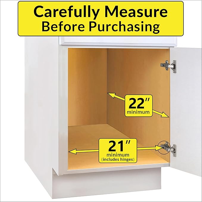 LYNK PROFESSIONAL® SELECT™ Slide Out Cabinet Organizer Pull Out Drawer, 20" x 21" Pull Out Cabinet Organizer – Pull Out Shelves for Kitchen Cabinets – Roll Out - Lifetime Ltd. Warranty, Wood Chrome