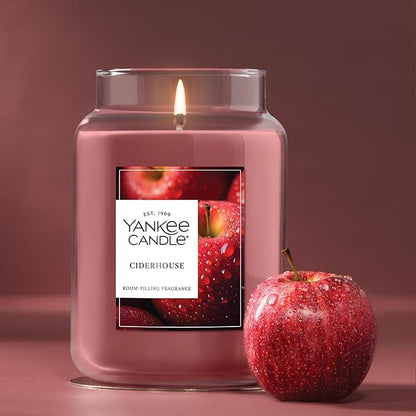 Yankee Candle Ciderhouse, Holiday Scented Candle, 22oz Large Jar with up to 150 Hour Burn Time, Giftable