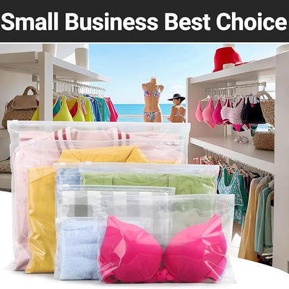 Swimsuit Bags Storage Clear, Clothing Packaging Bags for Bikini, Swimwear, Bathing Suit Storage, T Shirt Packaging, 10x8 inch, Pack of 25, 3 Mil with Vent Holes