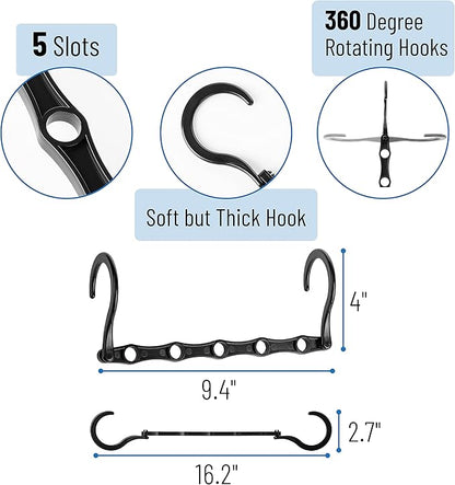 Mr. Pen- Space Saving Hangers, 8 pcs, 360° Rotating Hooks, Magic Cascading Hanger Organizer with 5 Enclosed Slots, Closet Organizers and Storage for Clothes, College Dorm Room Essentials