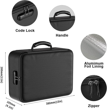DocSafe 5200°F Document Organizer with Lock, Upgraded Heat Insulated Fireproof＆Water-Resistant Box 8 Layers File Organizer, Portable Home Travel Safe Storage for Important Documents, Files and More