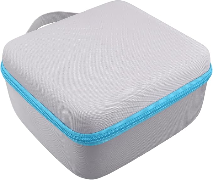 Label Printer Case Compatible with Brother P-Touch PT-N10 Personal Handheld Label Maker(Gray Case,Blue Zipper)