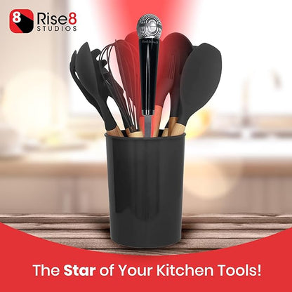 Rise8 Studios Rockstar Microphone Spatula - Fun Kitchen Gadget for Singers & Music Lovers - Funny Novelty Cooking Utensil for Kitchen Rockstar