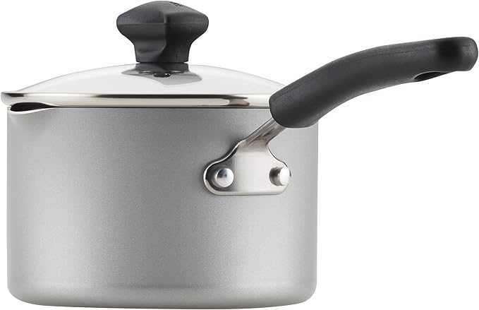 Farberware Cookstart DiamondMax Nonstick Cookware/Pots and Pans Set, Dishwasher Safe, Includes Baking Pan and Cooking Tools, 15 Piece - Silver