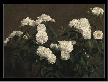 SENLYCH Wall Art Canvas Print Flower Painting French Country Decor Vintage Painting Antique Flower Print Vintage Flower Print Living Room and Bedroom Decoration 8x12inch Solid Wood Frame