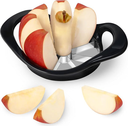 Rainspire Apple Cutter 8 Slices, 8 Blade Apple Slicer and Corer, Apple Corer Tool with Stainless Steel Blades, Super Sharp Fruit Cutter Fruit Slicer (Black)