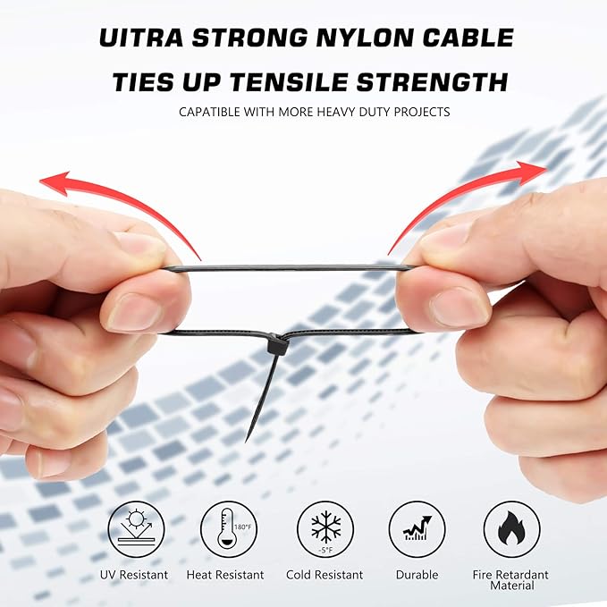 Cable Zip Ties,4 Inch Small Cable Ties,250PCS Multi-Purpose Nylon Zip Ties,Self-Locking Wire Ties used for home, garden, garage,indoor and outdoor. Mini Black Cable Ties