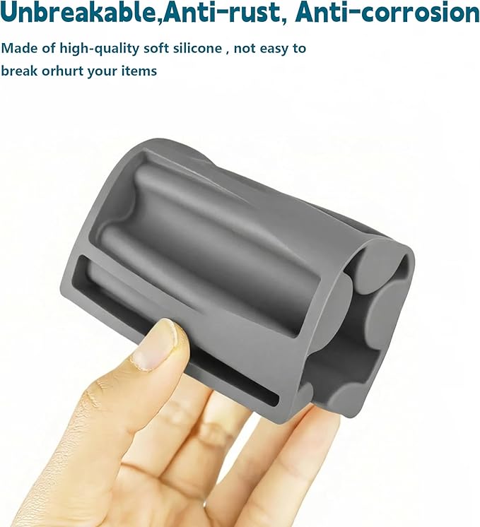 Silicone Soap Dish,Self Draining Soap Holder Perfect for Shower,Bathroom Sink,Kitchen Sink & Travel,Non-Slip Bar Soap Holder Extend Soap Life,Keep Soap Bars Dry & Easy Cleaning Grey-2Pcs