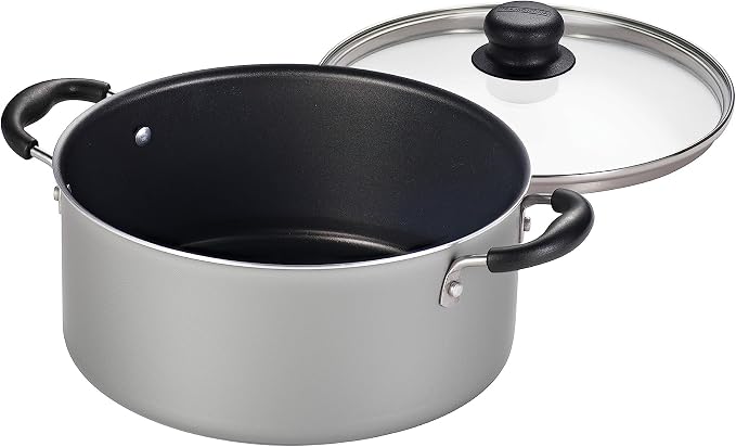 Tramontina Primaware 15-Piece Non Stick Cookware Set with Lids and Utensils, Aluminum Nonstick Pots and Pans Kitchen Set (Silver)