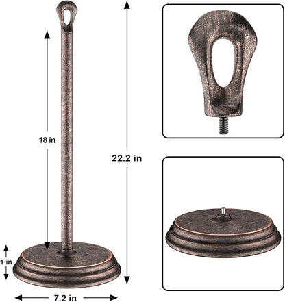 KASUNTO Toilet Paper Holder with Rustproof, Metal Free Standing Toilet Paper Stand Storage for Bathroom, Tissue Paper Roll Holder for Bathroom Accessories (Oil Rubbed Bronze)