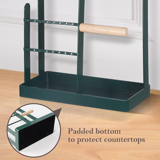 ProCase Cute Jewelry Stand, Aesthetic Jewelry Organizer for Dresser Vanity, Jewelry Holder Display for Necklaces Earrings, Gifts for Teen Girls Women, Bedroom Dorm Decor -Medium, Green