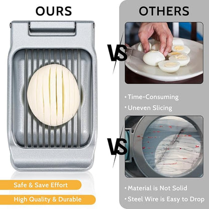 Heavy Duty Stainless Steel Wire Egg Slicer for Hard Boiled Eggs & Strawberry Other Soft Food