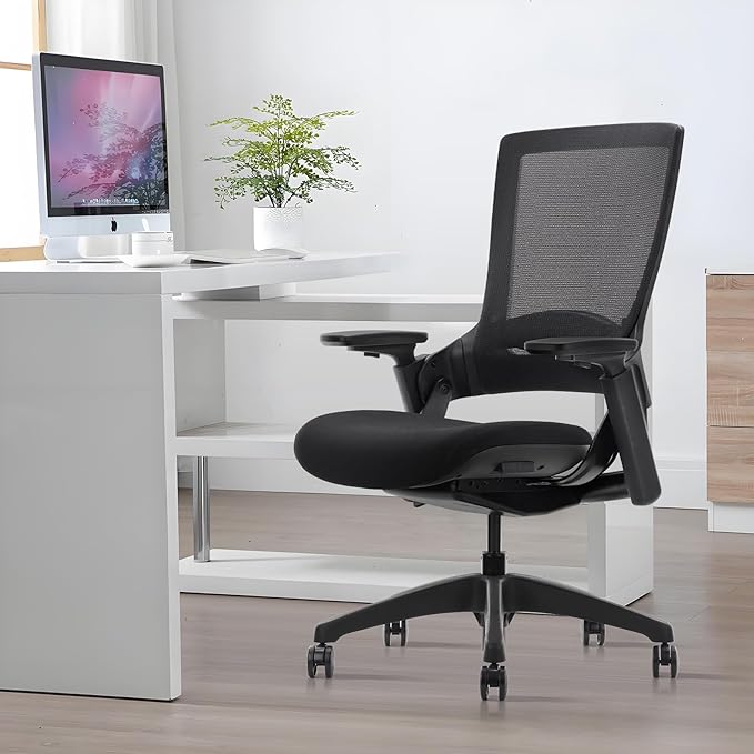 CLATINA Office Chair Swivel Executive Chair, Adjustable Ergonomic Computer Chair with 3D Armrest and Lumbar Support, Mesh Backrest Task Chair for Home Office Conference Room, Studio, 2 Pack