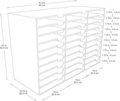 Pacon Classroom Keepers 30-Slot Mailbox, Blue (001318)