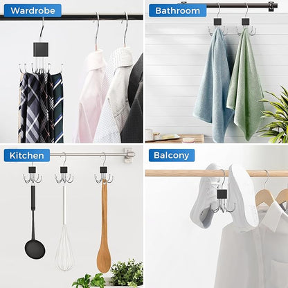 Belt Hanger, 2PCS Belt Organizer for Closet 360° Rotatable Max 48 Belt Storage Rack Space Saving Closet Organizers and Storage for Belt, Bra, Tank Top, Tie, Scarf, Purse