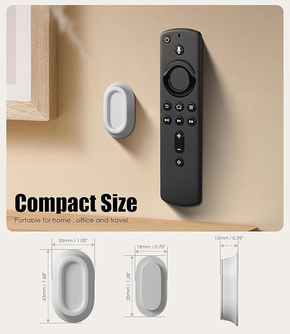 5 Pack Magnetic Remote Control Holder Wall Mount, Upgraded No Drill Self-Adhesive Organizer TV Remote Holder for Bed, Fan, RV Accessories (White)