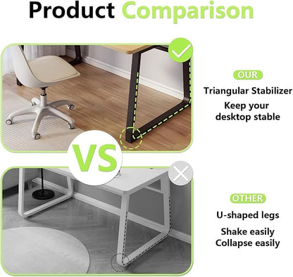 Small Computer Desk Gaming Desk 31.5 inch Modern Simple Style White Writing Study Table for Home Office Bedroom Living Room Easy Assembly
