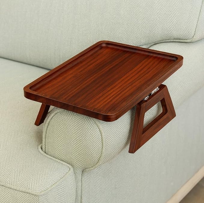 Shamrock Home Trayble Couch Arm Table - Rosewood