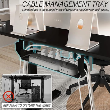 Kingant Standing Desk Height Adjustable Small Electric Stand Up Desks [35 x 20 Inch] - Ergonomic Sit Stand Desk Rising Desks for Home Office Computer Desk Stand Desk Workstation