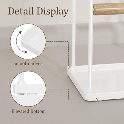 3 Tier white Jewelry Stand, Necklace Organizer, Earring Holder with 44 Holes and 9 Hooks, for Necklaces, Bracelets, Rings