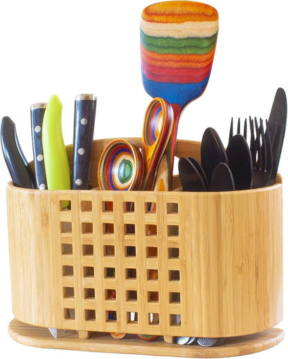 Totally Bamboo "Eco" Utensil, Flatware and Cutlery Drying Caddy for Totally Bamboo Eco Dish Drying Rack