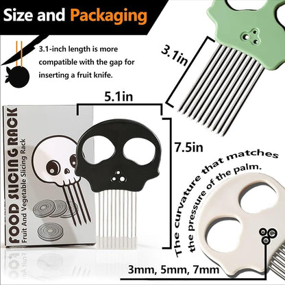 Stainless Steel Onion Cutter & Egg Slicer – Multi-Function Vegetable Cutter and Herb Stripper for Avocados, Tomatoes, and Potatoes (Green)