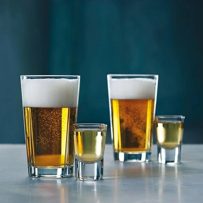 Rosendahl Grand Cru Shot Glass Set of 6 (1.4 oz), Clear, 3" H x 2" D, Lead-Free Glass, Gift-Boxed Nordic Shot Glass Set
