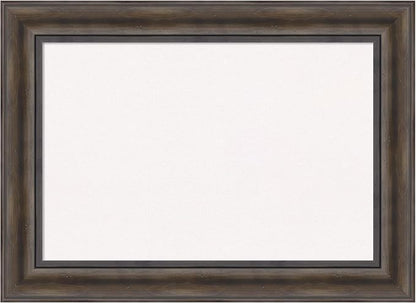 Amanti Art White Cork Board for Wall, 21x29 Vision Board with Brown Wood Frame, Medium Corkboard Office Decor for Home Organization, Country Rustic Corkboard Pinboard to Display Items for Home