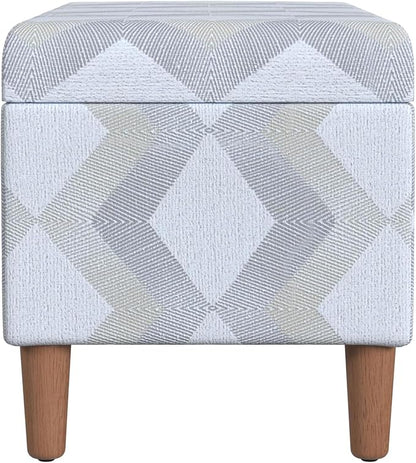 HomePop Malmo Decorative Storage Bench -Natural Woven Geo