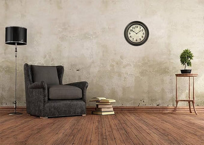 45MinST 18 Inches Retro Wall Clock, Silent Non Ticking Battery Operated Movement, Home/Wall Decor, Easy to Read, Decorate Bedroom/Living Room/Office