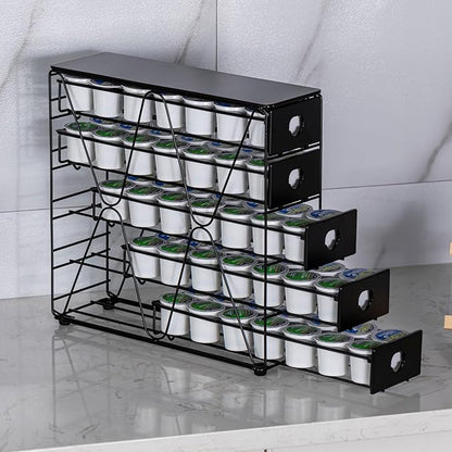 FlagShip K Cup Organizer for Keurig Pod Drawer Large Mullti Tier Coffee Pod Holder(70 Pods Capacity)