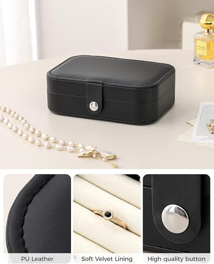 CASEGRACE Jewelry Box For Women Portable Travel Jewelry Case for Necklace Earring Rings Jewelry Holder Case Gift Box Girls