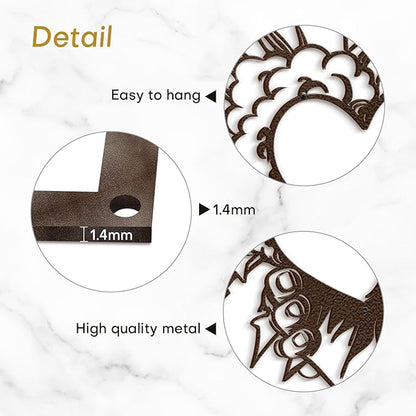 SIGNLEADER Metal Wall Art Decor I Love You Heart Modern Abstract Wall Sculpture Hangings Home Decoration for Living Room, Bedroom, Bathroom, Kitchen, Outdoor - 30" Bronze