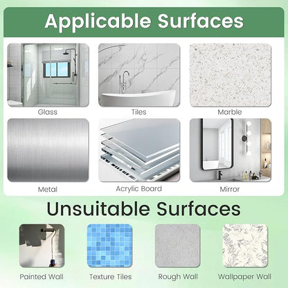 LUXEAR Suction Cup Hooks 4 Pack, Shower Hook Waterproof Vacuum Damage-Free Suction Hangers for Bathroom Kitchen Removable Reusable Suction Holders for Towel Loofah Bathrobe Christmas Wreath Decor