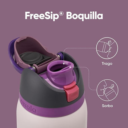 Owala FreeSip Insulated Stainless Steel Water Bottle with Straw for Sports, Travel, and School BPA-Free Sports Water Bottle, 32 oz, Dreamy Field