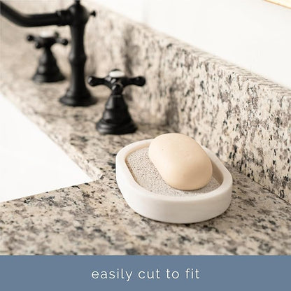 S&T INC. Bar Soap Holder for Kitchen, Bathroom, and Soap Dish, 4 Pack, White, 2.9 inches by 4.4 inches