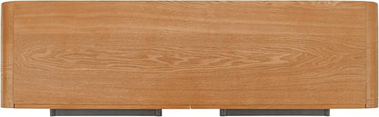Christopher Knight Home Rulor Modern Console Table with Drawers, Wooden Narrow Console Table with Storage, Minimalist Narrow Entryway Table for Hallway, Behind The Couch, Living Room, Natural