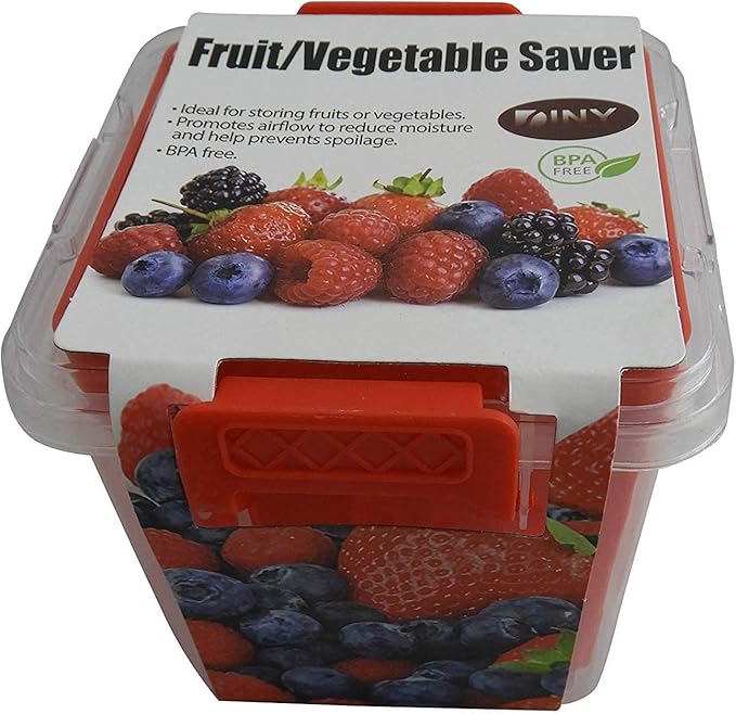 Home & Style Produce Storage Container with Colander – Rinse, Drain & Keep Fruits Fresh – BPA-Free Fridge Fruit Saver with Lid – Ideal for Strawberries, Blueberries & Vegetables