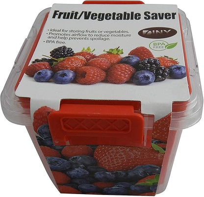 Home & Style Produce Storage Container with Colander – Rinse, Drain & Keep Fruits Fresh – BPA-Free Fridge Fruit Saver with Lid – Ideal for Strawberries, Blueberries & Vegetables