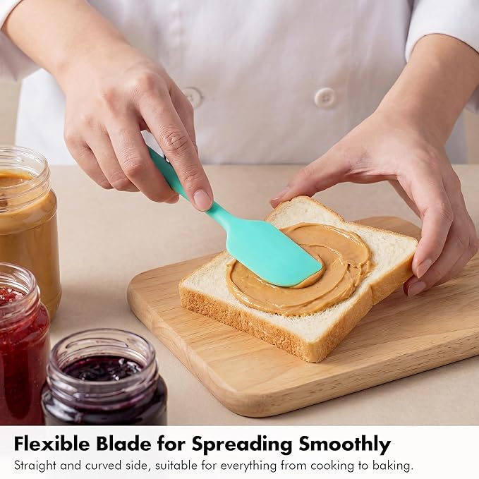 3 Pieces Silicone Spatula Set: Ironberry 600ºF Heat Resistant Food Grade Cooking & Baking Utensils, Kitchen Flexible Nonstick Rubber Scraper for Scraping, Mixing, Scrambling, Flipping (Multicolor 5)