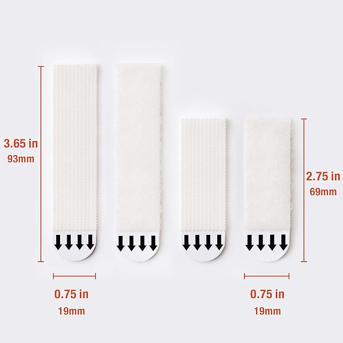 36-Pairs (16-L, 20-M, 72 Strips) Picture Hanging Strips Value Pack, Removable Hook and Loop Tape, Picture Hanger Damage Free, Adhesive Strips for Frame Hangingl, Heavy Duty