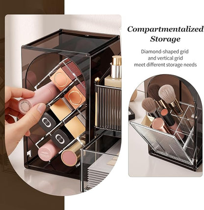 Modular Makeup Organizer, Clear Acrylic Cosmetic Storage Box with Drawer, Vanity Countertop Organizer for Makeup, Skincare and Beauty Accessories – Multiple Styles