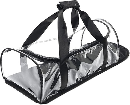 Boxy Concepts Transparent Dome Hat Storage Bag - Black, 27 x 9 x 8 in - Holds 24 Caps as Baseball Cap Organizer - Travel-Friendly Headwear Organizer - Hat Rack for Wall