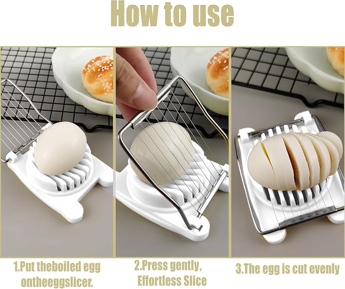 Egg Slicer for Hard Boiled Eggs,Hard Boiled Eggs with Stainless Steel Wire Soft Food Cutting Tool