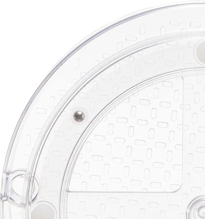 Amazon Basics Clear Rotating Lazy Susan Turntable Organizer for Condiments, 9-Inch (Pack of 16)