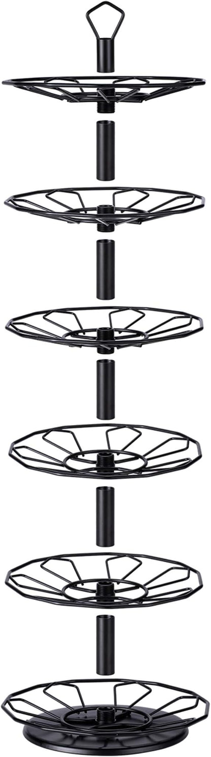 FlagShip 42 K cup Carousel for Keurig Pod Holder Stand Coffee Pod Holder for K-cup Pods 6 Tier Black