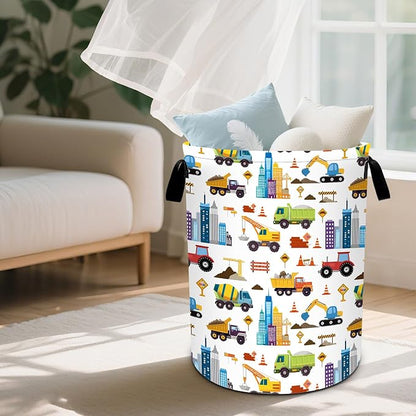 Truck Laundry Basket Waterproof Laundry Hamper Foldable Laundry Bag with Handles for Bedroom, Bathroom, Office, Clothes Storage