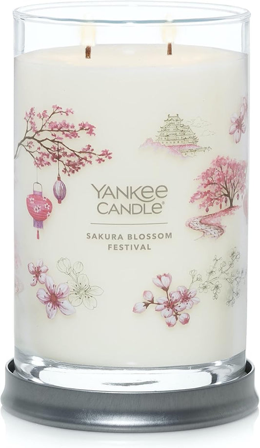 Yankee Candle Sakura Blossom Festival Scented Signature 20oz Large Tumbler 2-Wick Candle Over 60 Hours of Burn Time